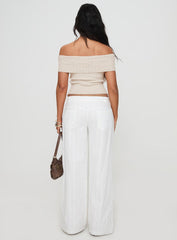Vendi Low Rise Pant White Petite