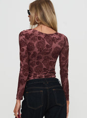 Spruce Bodysuit Red Paisley